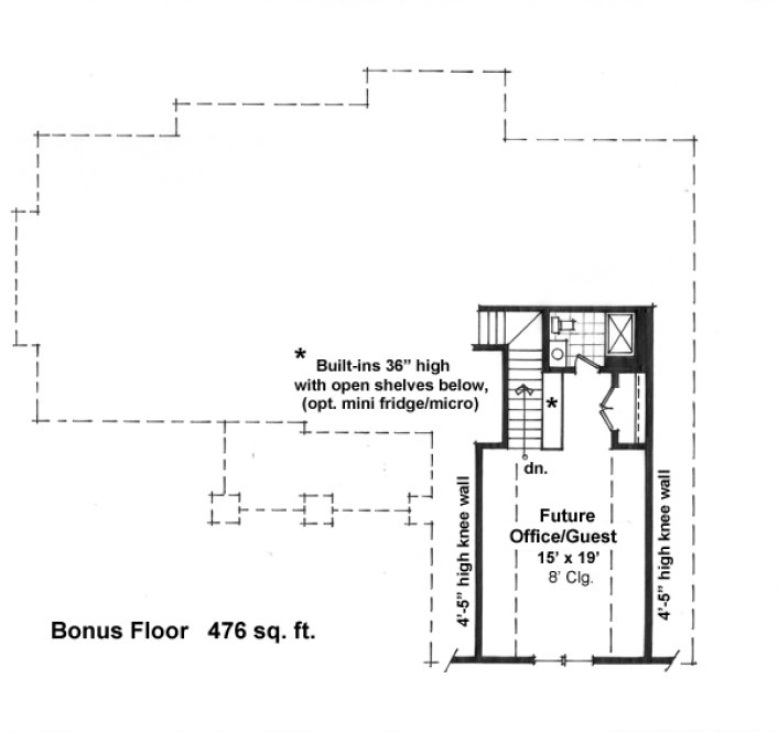 Attic Plan for House Plan #284271