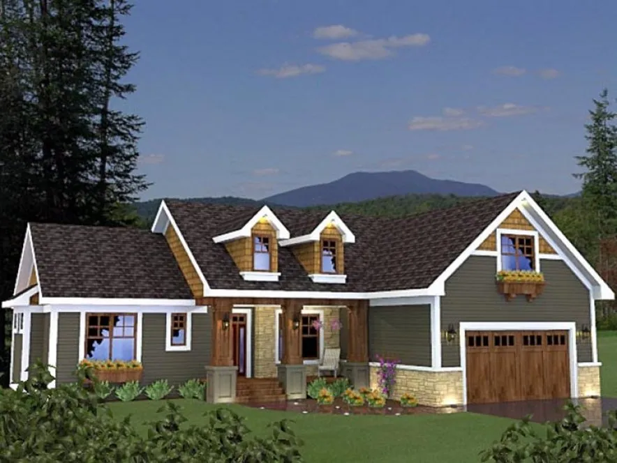 Full Rendering for House Plan #284271