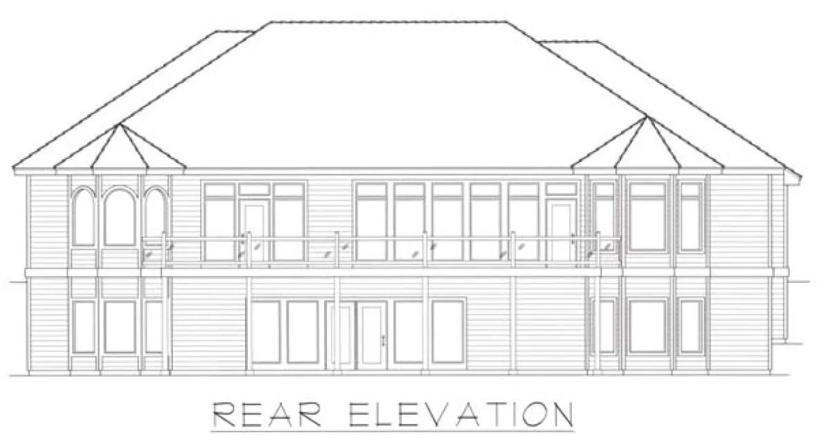 Rear Elevation for House Plan #803354