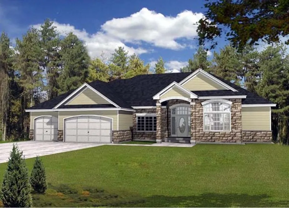 Full Rendering for House Plan #803354