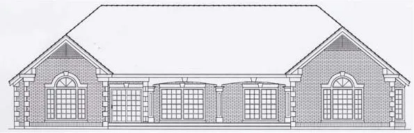 Rear Elevation for House Plan #807372