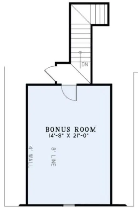 Attic Plan for House Plan #313142