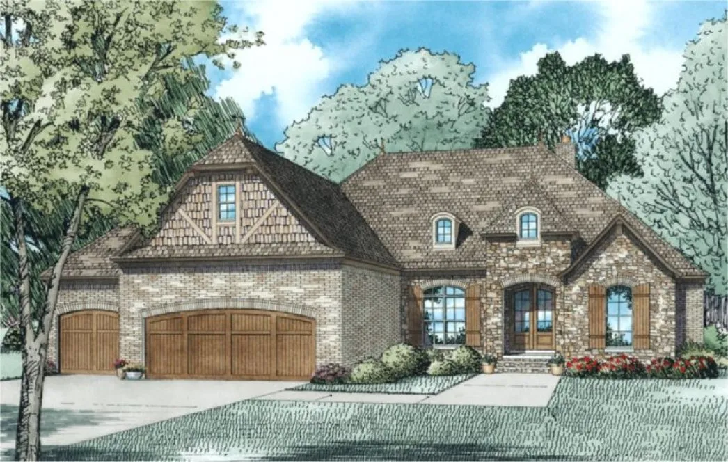 Full Rendering for House Plan #313142