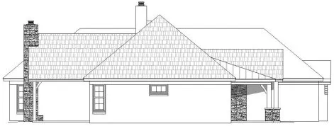 Left Elevation for House Plan #696182