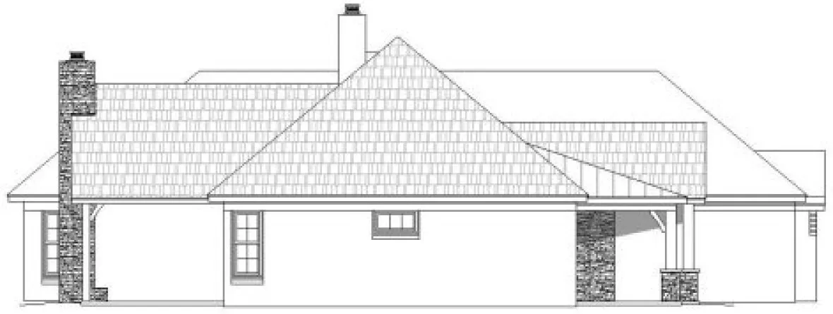 Left Elevation for House Plan #696182