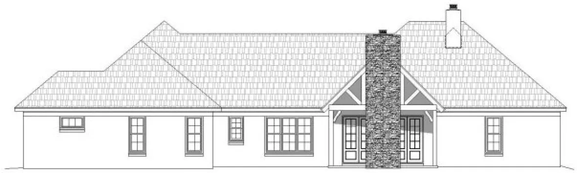 Rear Elevation for House Plan #696182