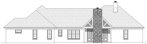 Rear Elevation for House Plan #696182