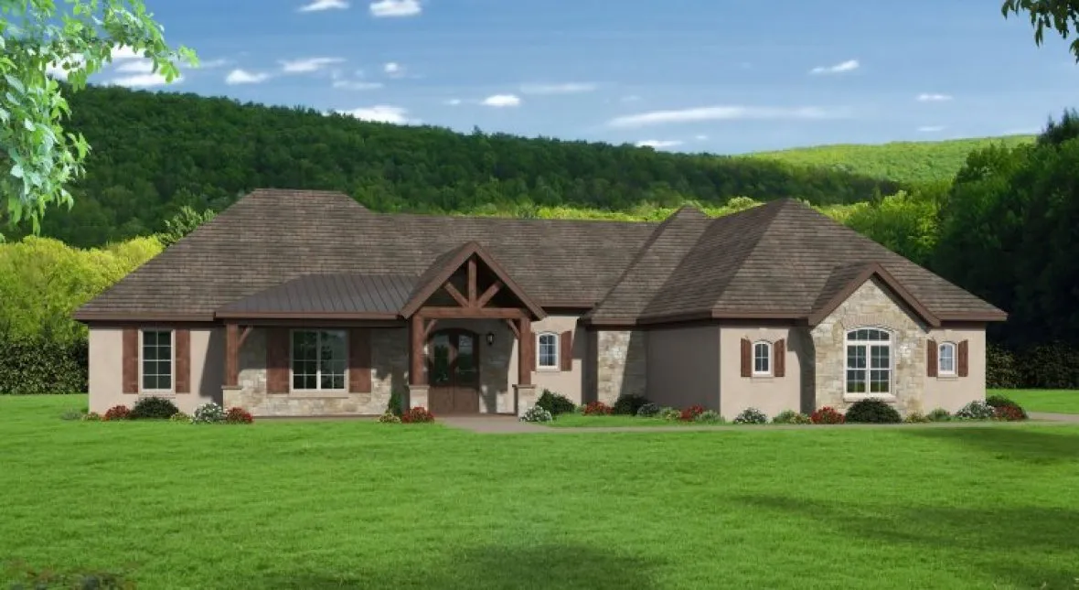 Full Rendering for House Plan #696182