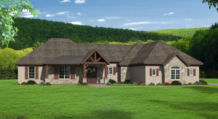 Full Rendering for House Plan #696182