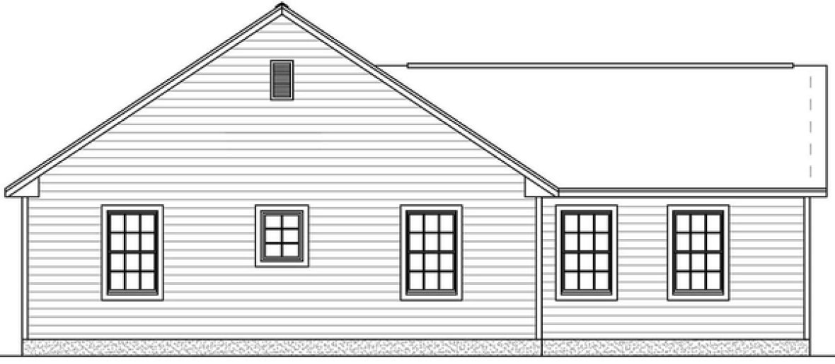 Left Elevation for House Plan #740831