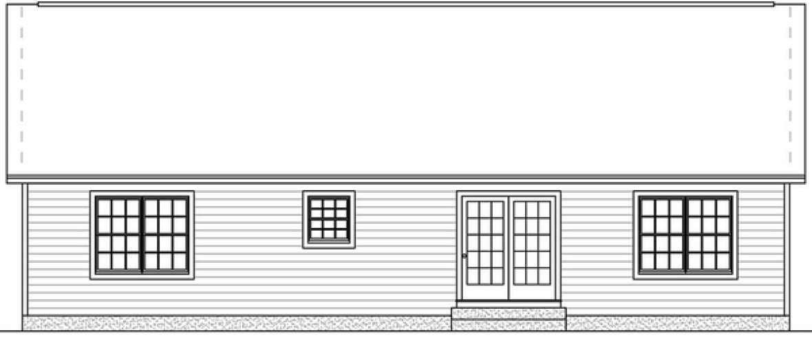 Rear Elevation for House Plan #740831