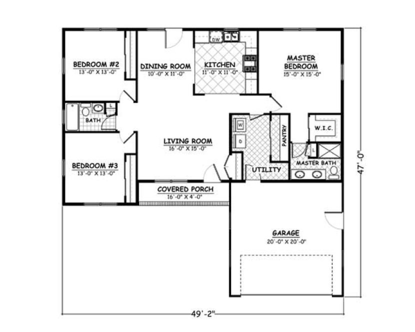 Main Floor Plan for House Plan #740831