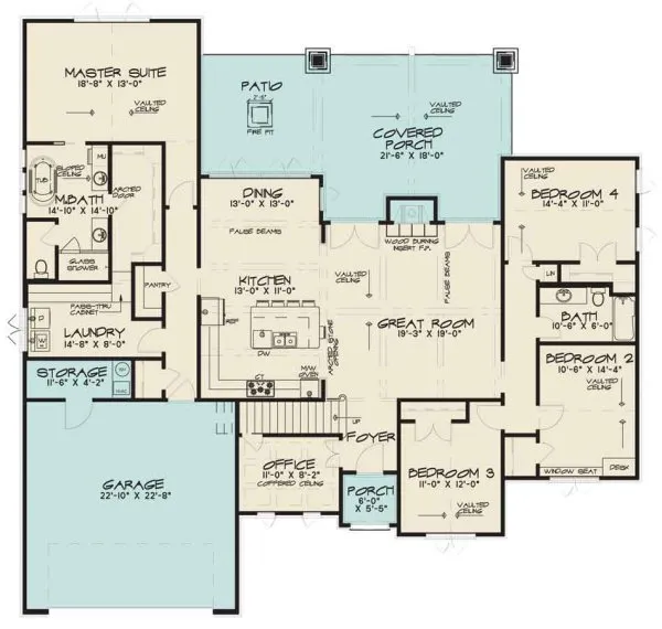 Main Floor Plan for House Plan #310592