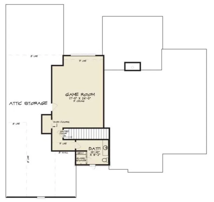 Second Floor Plan for House Plan #310592