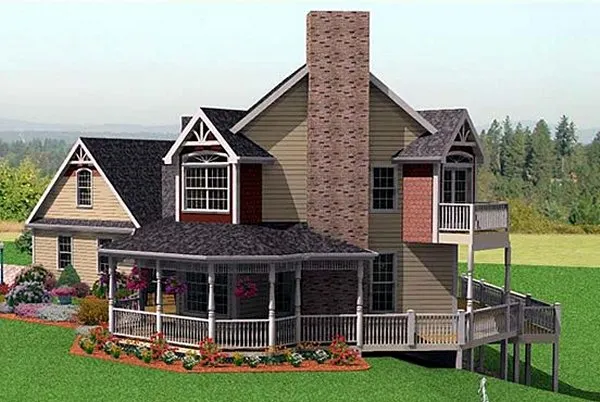 Right Elevation for House Plan #734122