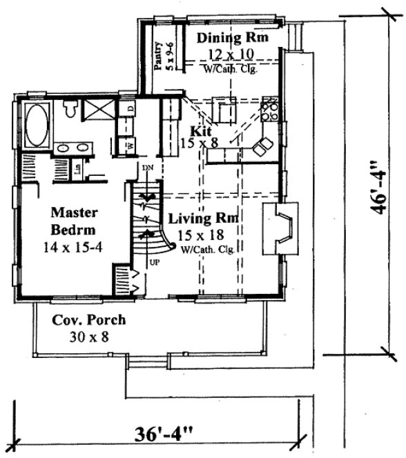 Main Floor Plan for House Plan #733841