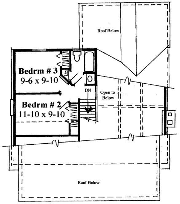 Second Floor Plan for House Plan #733841