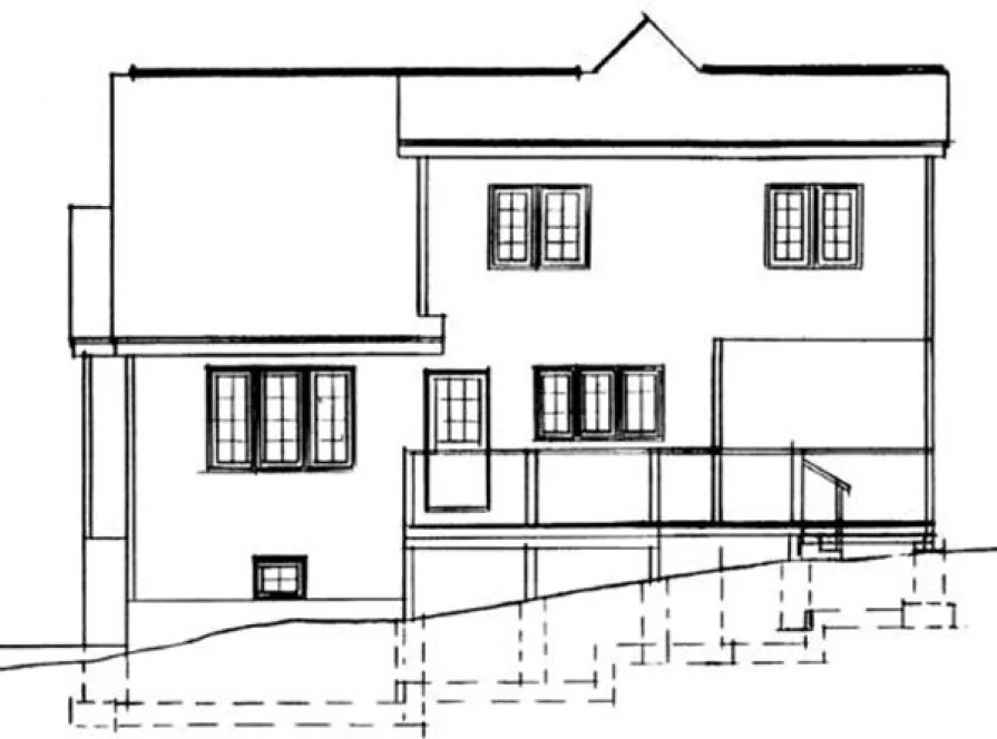 Rear Elevation for House Plan #739541