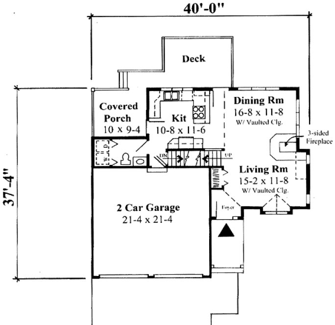 Main Floor Plan for House Plan #739541