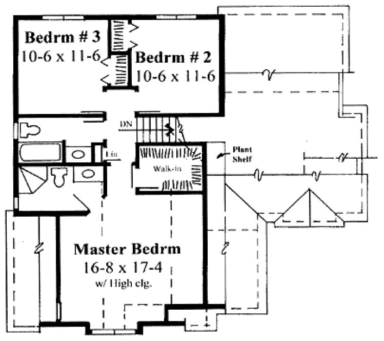 Second Floor Plan for House Plan #739541