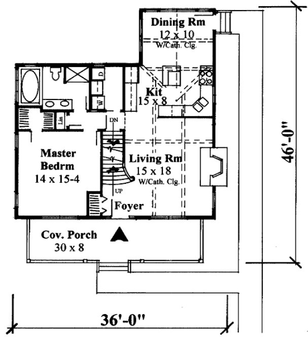Main Floor Plan for House Plan #733341