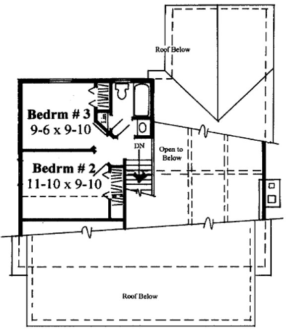 Second Floor Plan for House Plan #733341