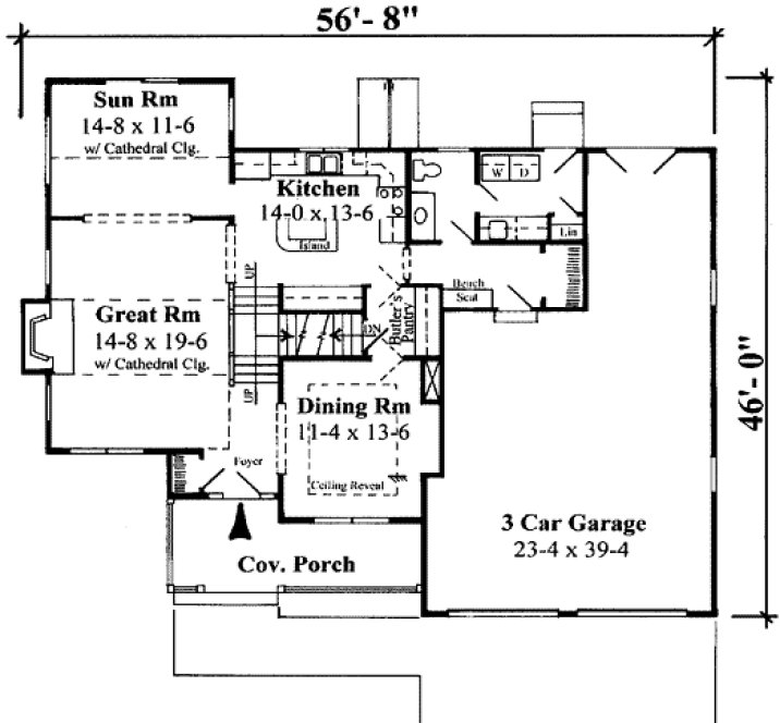 Main Floor Plan for House Plan #736922