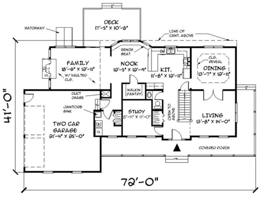 Main Floor Plan for House Plan #731162