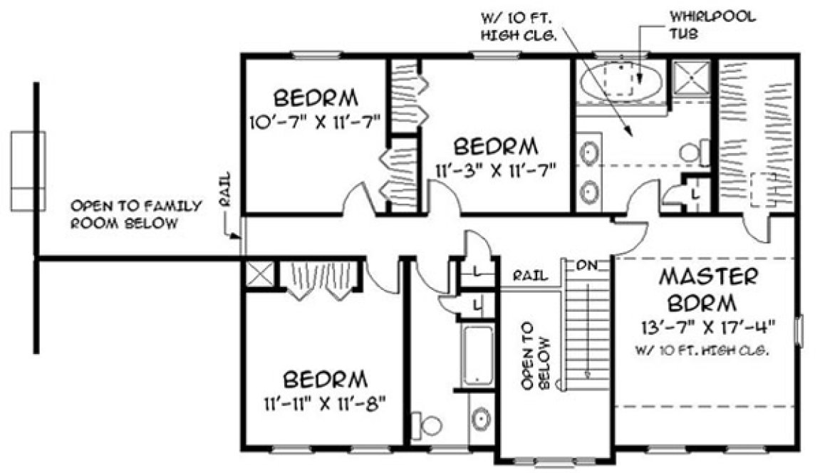Second Floor Plan for House Plan #731162