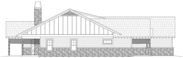 Left Elevation for House Plan #695902