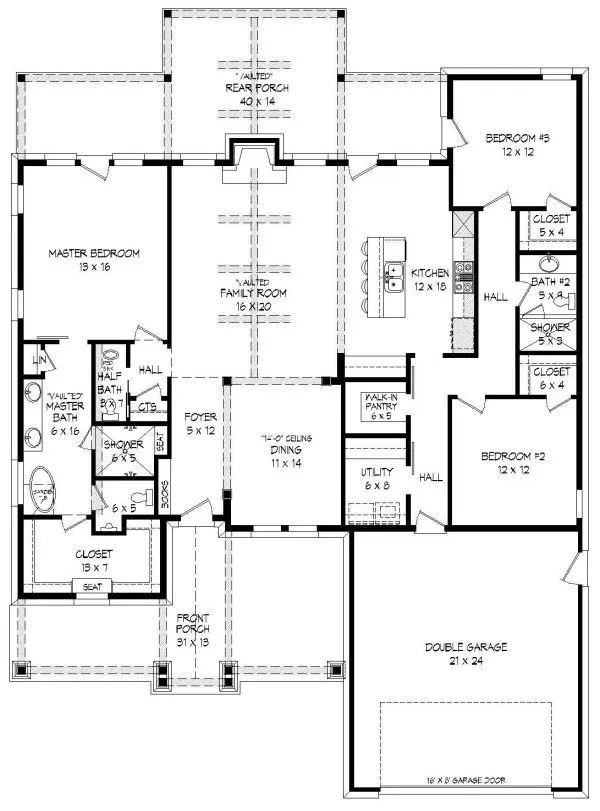 Main Floor Plan for House Plan #695902