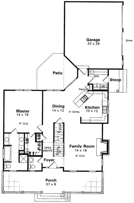 Main Floor Plan for House Plan #118081