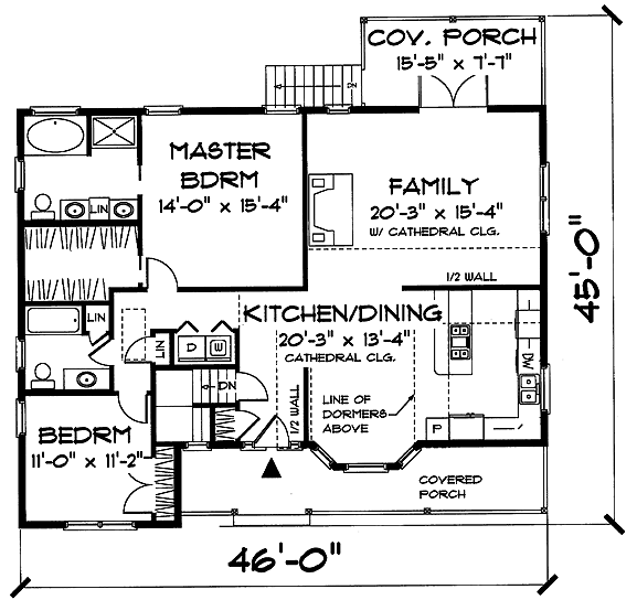 Main Floor Plan for House Plan #733941