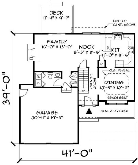 Main Floor Plan for House Plan #731251