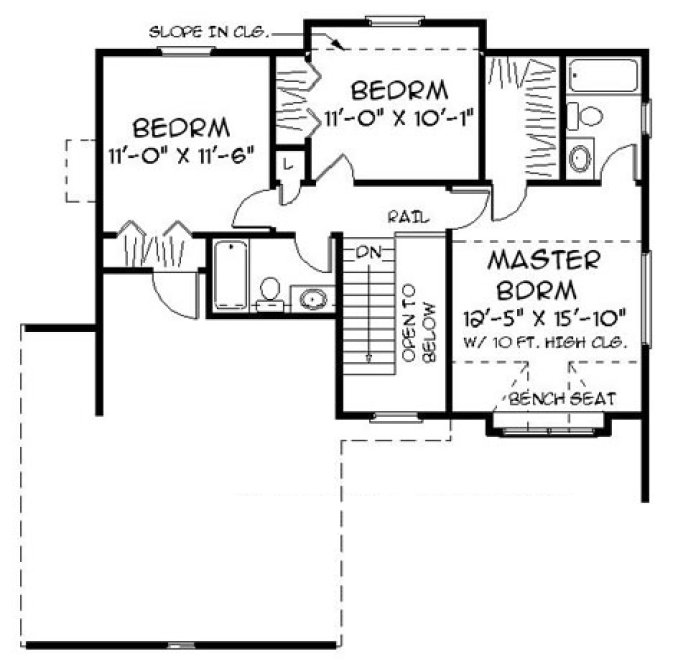 Second Floor Plan for House Plan #731251