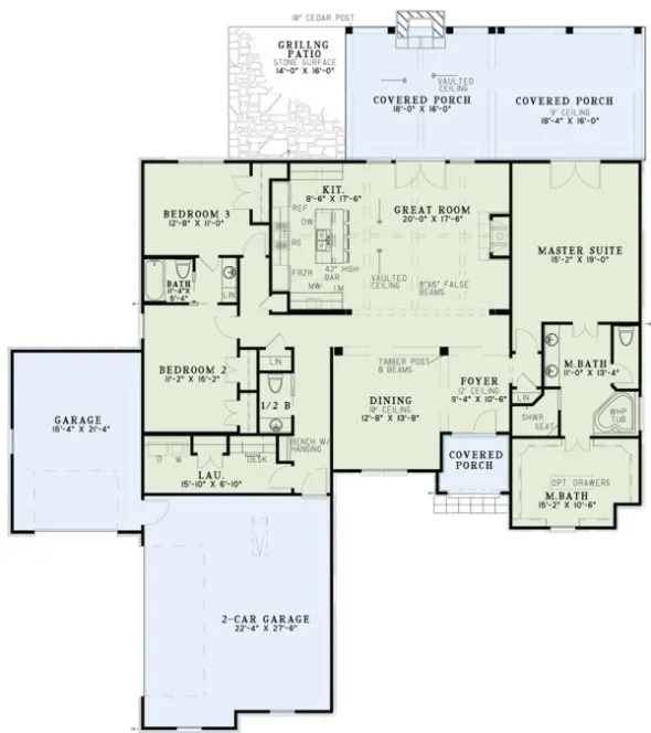 Main Floor Plan for House Plan #310632