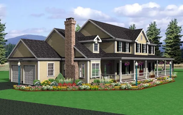 Left Elevation for House Plan #737872