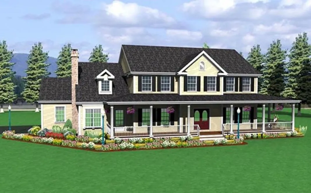 Full Rendering for House Plan #737872