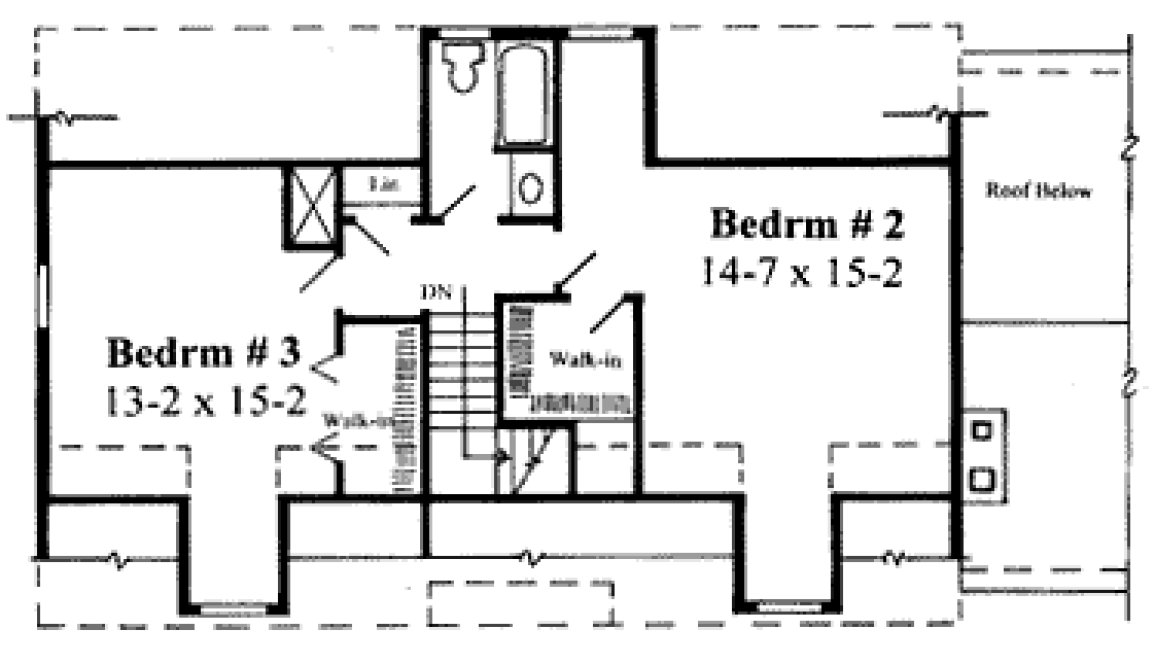 Second Floor Plan for House Plan #730881