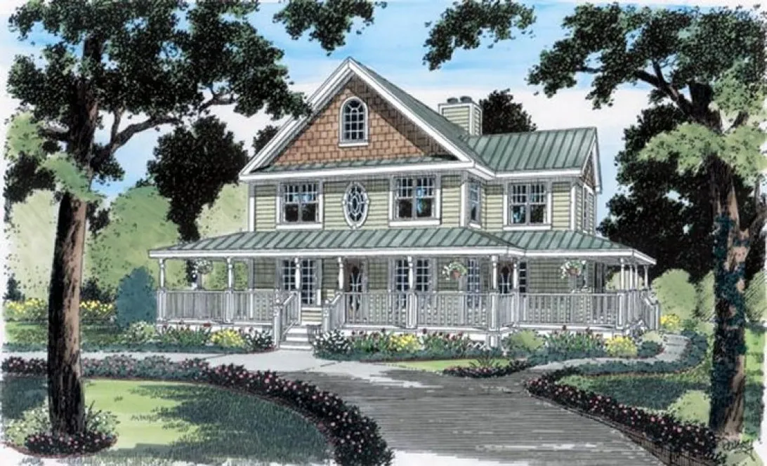 Full Rendering for House Plan #182891