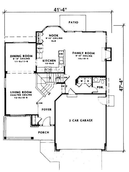 Main Floor Plan for House Plan #184422