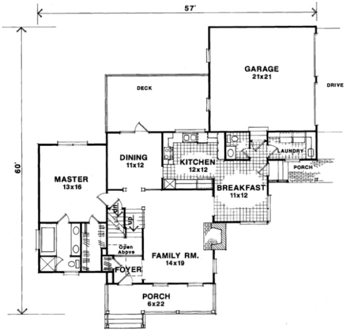 Main Floor Plan for House Plan #119281