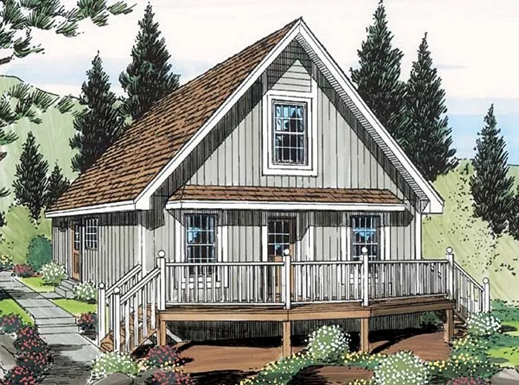 Full Rendering for House Plan #187201