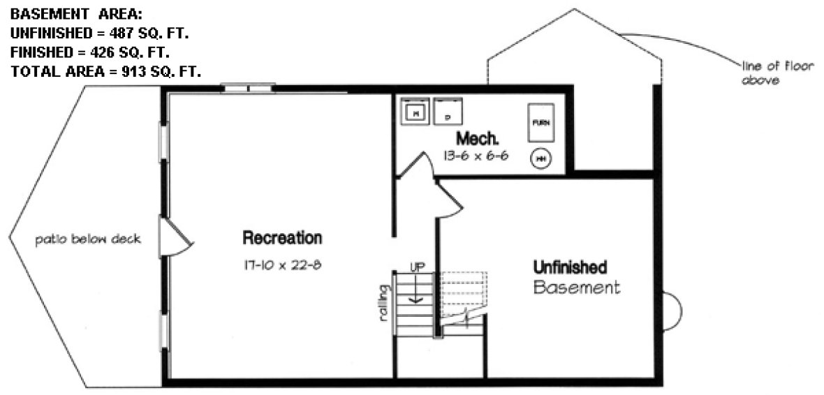 Basement Plan for House Plan #185581