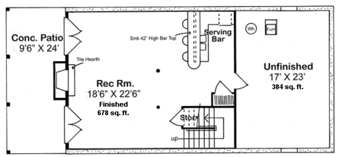 Basement Plan for House Plan #182651