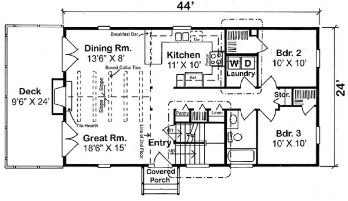 Main Floor Plan for House Plan #182651