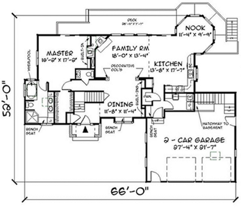 Main Floor Plan for House Plan #738522