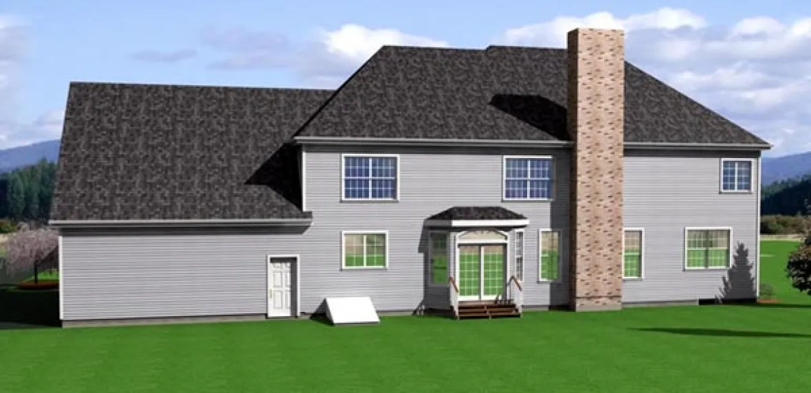 Rear Elevation for House Plan #734453