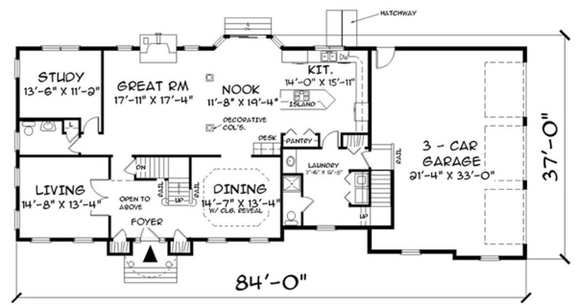Main Floor Plan for House Plan #734453