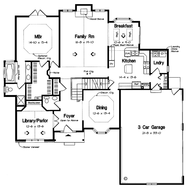 Main Floor Plan for House Plan #189582